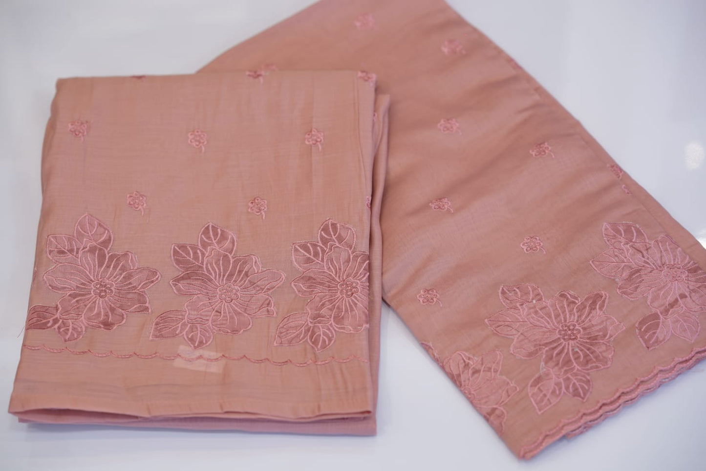 Mul Chanderi  Material With  Crosia Work Top And Duppatta