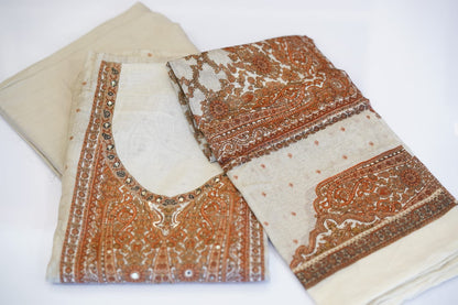 Muslin Silk With Pakistani Printed Top And  Duppatta