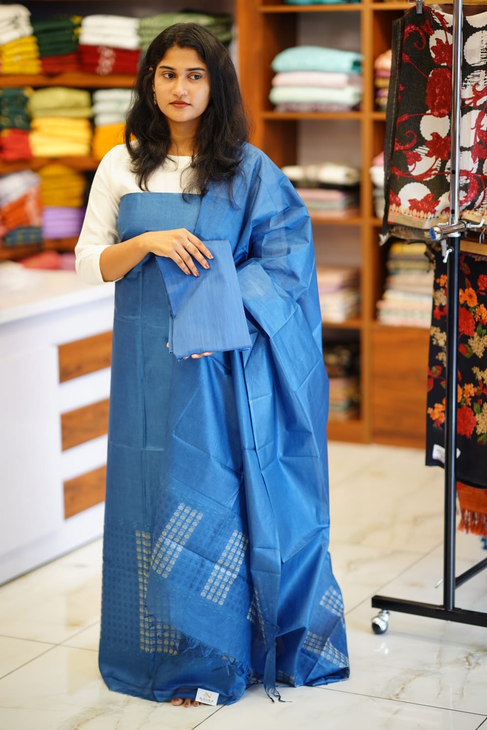 Pure  Tusser  Silk  Salwar Suite  Material With  Banarasi  Weaving