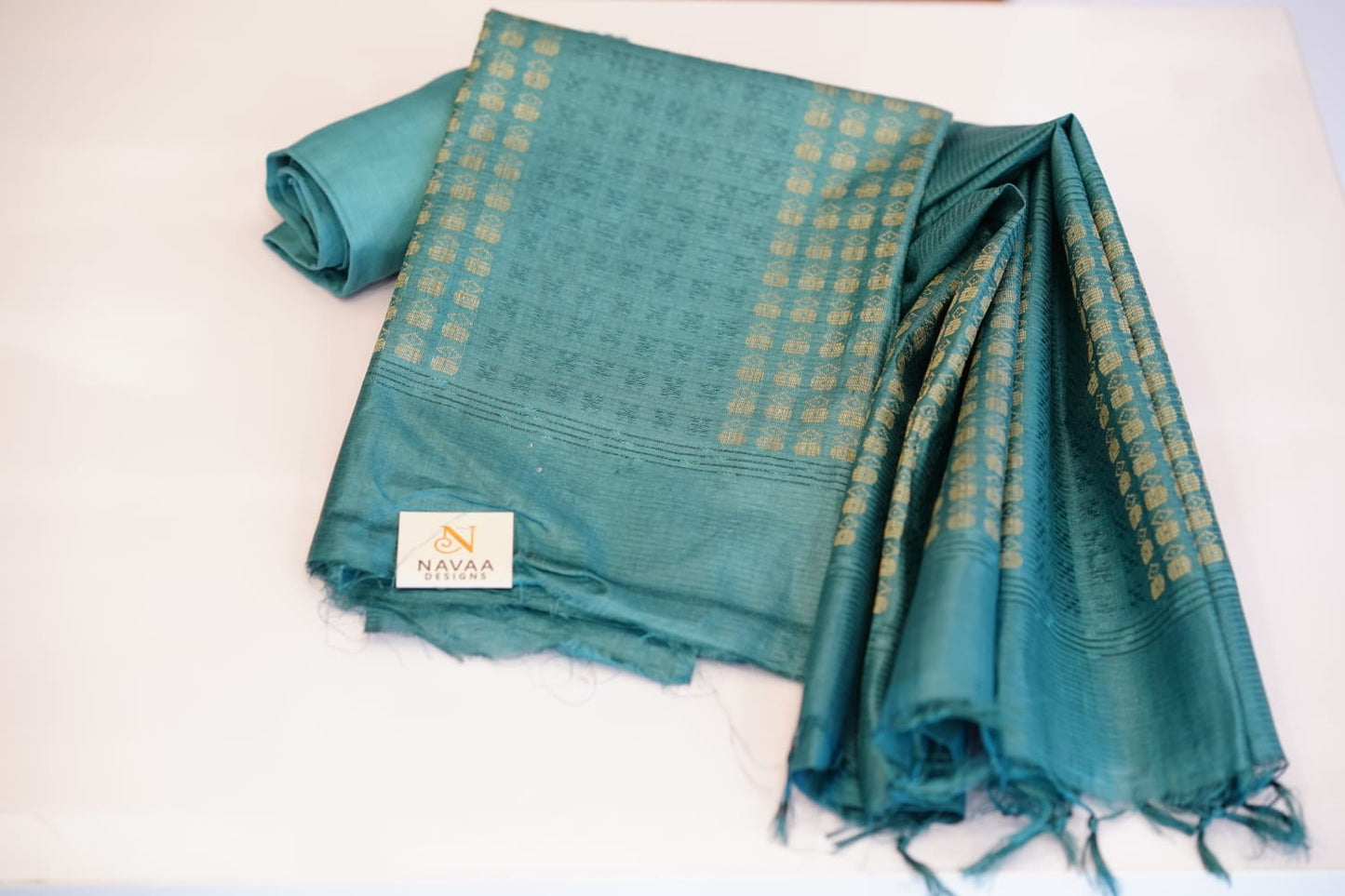 Pure  Tusser  Silk  Salwar Suite  Material With  Banarasi  Weaving
