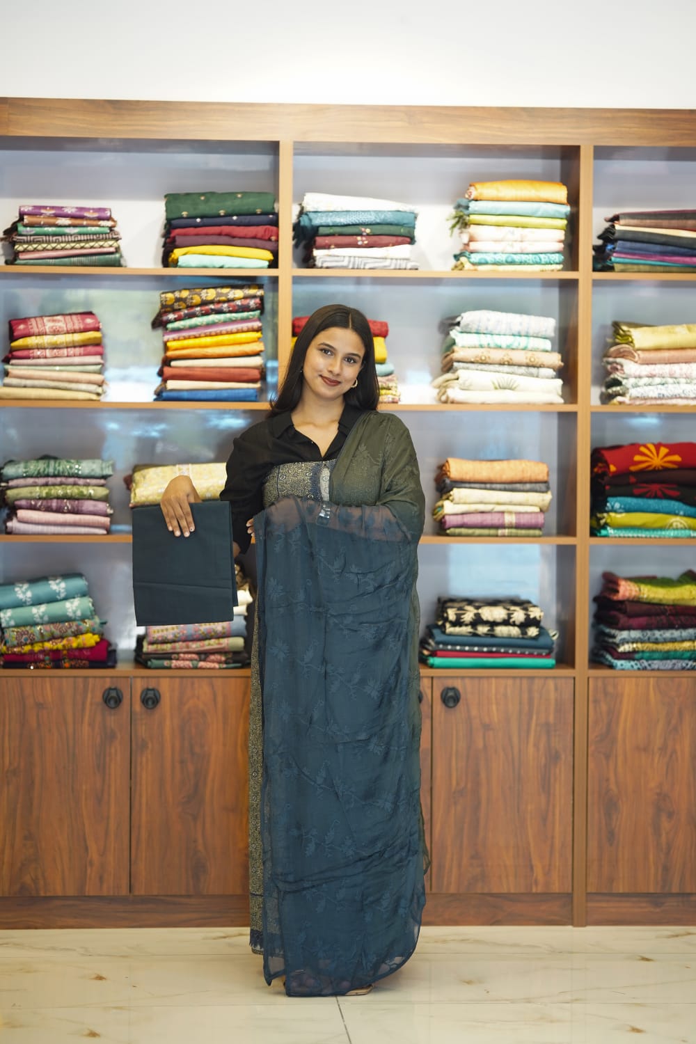 Karachi  Hakkoba Cotton  With  Pure  Ajrak  Print Salwar  Suite  Material